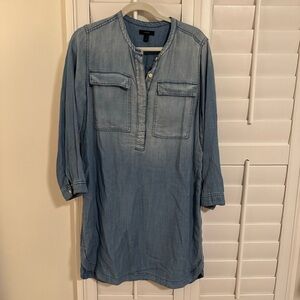 J. Crew Chambray Denim Shirt Dress